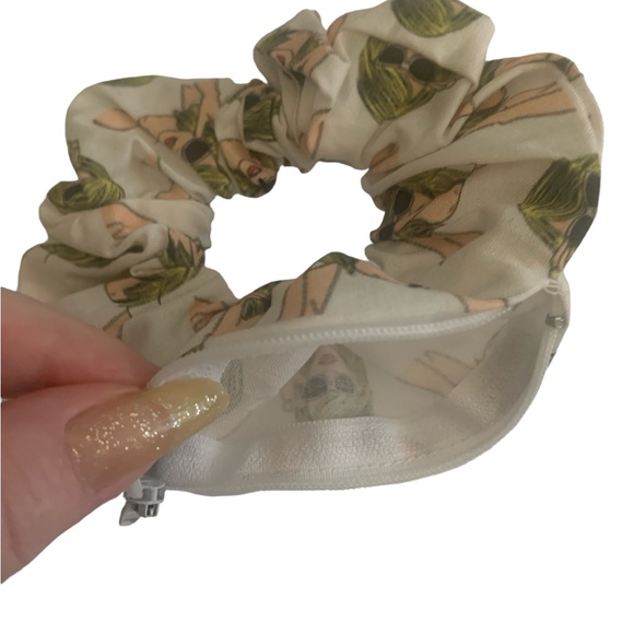 Swifties sunglasses zipper hair scrunchie hand made USA cotton white NWT - Picture 2 of 7